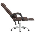 vidaXL Fauteuil de massage inclinable de bureau Marron Similicuir