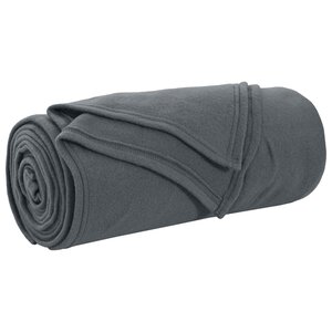 vidaXL Jeté Gris foncé 270 x 240 cm Toison