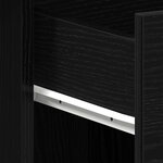 Bureau vidaXL Noir Chêne 100x50x76 cm en bois d'ingénierie