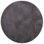 vidaXL Tapis de surface Rond HUARTE Anthracite Ø 160 CM Polyester