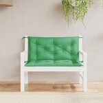 vidaXL Coussins de banc jardin lot de 2 vert 100x50x7 cm tissu Oxford