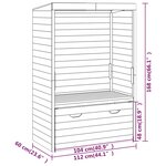 vidaXL Strandkorb avec tiroir 112x60x168 cm Bois de pin solide