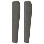 vidaXL Tête de lit avec oreilles Gris foncé 93x23x118/128 cm Velours