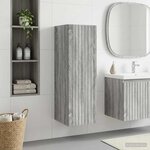 vidaXL Cabinet de Salle de Bain Mural Sonoma gris 33 x 34 5 x 60 cm
