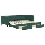 vidaXL Lit de jour avec gigogne et tiroirs sans matelas 90x200 cm