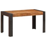 vidaXL Table à manger 140x70x76 cm Bois de manguier brut massif
