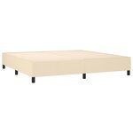 vidaXL Sommier à lattes de lit et matelas et LED Crème 200x200cm Tissu