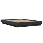 vidaXL Cadre de lit avec lumières LED sans matelas noir 120x190cm
