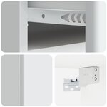 vidaXL Cabinet de chevet mural avec tiroir Blanc 49 x 34 5 x 20 cm