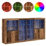 vidaXL Buffet Bois ancien 202 x 37 x 100 cm Bois d'ingénierie
