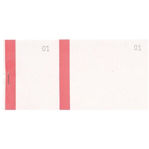 Bloc Vendeur À Bande Couleur 100 Feuillets Double Numérotage - Format 6  6x13 5 Cm - Rouge - X 50 - Exacompta