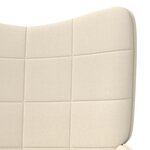 vidaXL Chaise de relaxation Crème Tissu