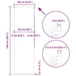 vidaXL Store enrouleur de douche 60x240 cm largeur du tissu 56 cm