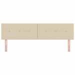 vidaXL Tête de lit avec tête de lit Crème 180 cm Cuir synthétique