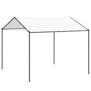 vidaXL Pavillon 4 x 4 x 2 6 m Blanc Acier et Polyester 180 gsm