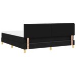 vidaXL Lit à ressort avec matelas & LED noir 180x200 cm tissu