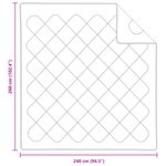 vidaXL Couettes & Duvets Blanc 240 x 260 cm Microfibre