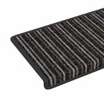 vidaXL Tapis d'escalier auto-adhésifs 15 Pièces Anthracite 65 x 21 x 4 cm