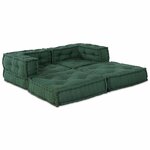 vidaXL Unité de canapé modulaire 2 Pièces Vert 140 x 70 x 56 cm Tissu