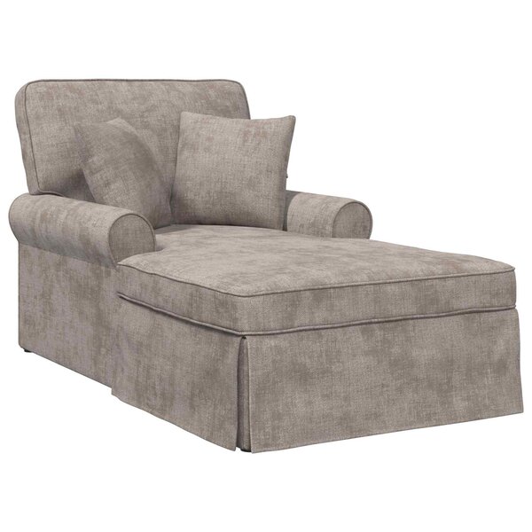 vidaXL Chaise lounge avec jupe Sable 157 x 91 x 91 cm ARES