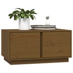 vidaXL Table basse Marron miel 80x50x40 cm Bois massif de pin