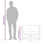 vidaXL Canapé d'angle avec coussins noir bois de pin solide