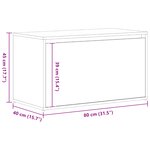 Banc Hall vidaXL Noir Chêne 80x40x45 cm en bois d'ingénierie
