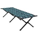 vidaXL Lit de camping pliant 2 Pièces Motif de feuille Tissu Oxford