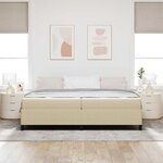 vidaXL Cadre de lit avec matelas Gris Vert Clair 200 x 200 cm tissu