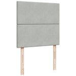 vidaXL Sommier à lattes de lit et matelas Gris clair 90x190 cm Velours