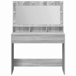 vidaXL Coiffeuse Sonoma gris 100 x 41 x 135 cm Bois d'ingénierie