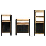 vidaXL Ensemble de mobilier de salle de bain avec étagère 3 Pièces