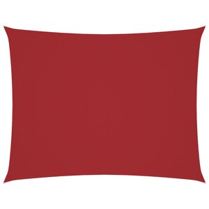 vidaXL Voile de parasol tissu oxford rectangulaire 2 5x4 m rouge