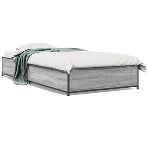 vidaXL Cadre de lit sans matelas sonoma gris 90x200 cm