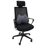 vidaXL Coussin de Dos avec oreiller Gris 40 x 32 x 14 cm Polyester