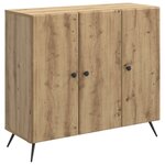 vidaXL Buffet Chêne artisanal 89 x 34 5 x 80 cm Bois d'ingénierie