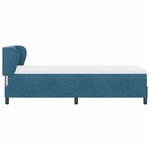 vidaXL Lit à ressorts avec tête de lit Bleu foncé 80 x 200 cm Velours