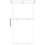 vidaXL Store latéral de balcon 100  polyester fer acier