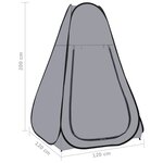 vidaXL Tente de douche escamotable Gis