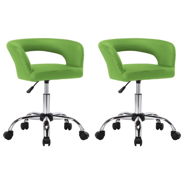 vidaXL Chaises à manger lot de 2 vert similicuir