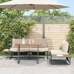 vidaXL Table de Jardin Marron 100 x 55 x 70 cm Acier et DPC