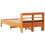 vidaXL Cadre de lit sans matelas cire marron 75x190 cm bois pin massif