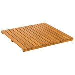 vidaXL Tapis de bain Uni Marron 50 x 50 cm bois