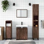 vidaXL Ensemble de meubles de salle de bain 2 Pièces Chêne marron