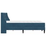 vidaXL Cadre de lit avec matelas Bleu 180 x 200 cm Velours