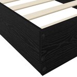 vidaXL Cadre de lit au sol Chêne noir 80 x 200 cm Bois d'ingénierie