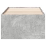 vidaXL Lit de jour avec tiroirs sans matelas gris béton 90x200 cm