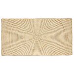 vidaXL Tapis Naturel et Blanc 80 x 150 cm Jute