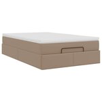 VidaXL Cadre de lit ottoman et matelas cappuccino 120x200cm similicuir