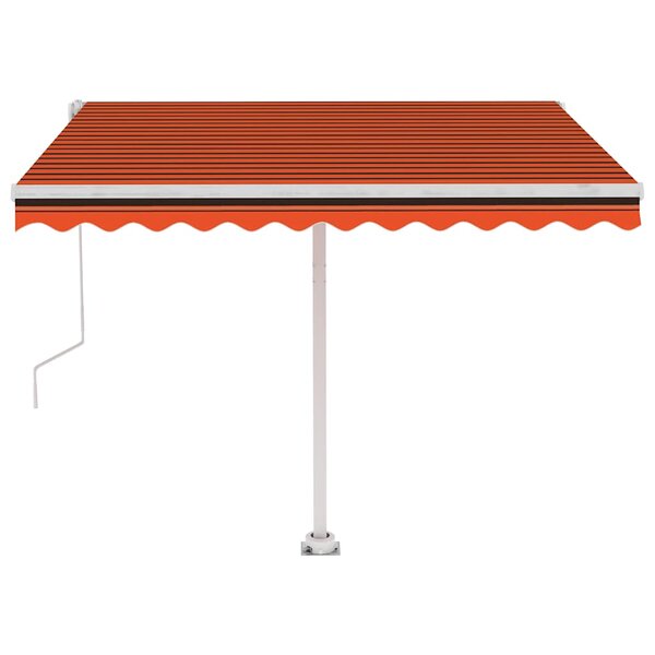 vidaXL Auvent automatique sur pied 300x250 cm Orange/marron